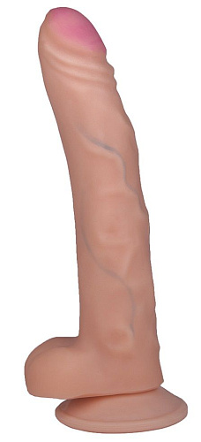 Телесный фаллоимитатор с присоской LOVETOY (А-Полимер) REAL Standard 014803