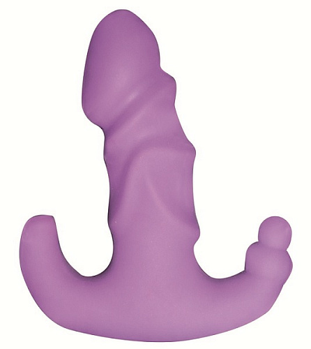 Тройной фиолетовый вибратор из силикона MyWorld - DIVA 902142
