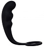 Чёрное эрекционное кольцо с анальным стимулятором Lola toys Mountain Range Anal Plug 4218-01Lola