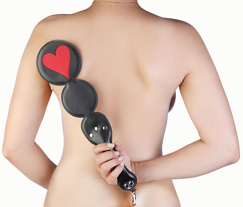 Чёрная шлёпалка с анальным плагом LOVETOY (А-Полимер) «Черви» 520500