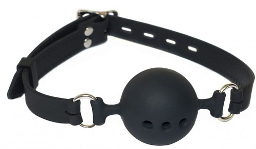 Чёрный кляп-шарик Lola toys Charmer M 1152-02lola