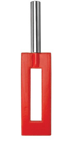 Красная шлёпалка Shots Media BV Leather Gap Paddle OU018RED (35 см)