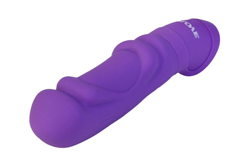 Фиолетовый вибратор с объёмным рельефом Evolved EN-BB-1586-2 (7,5 см)