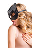 Чёрная кожаная маска кошечки ToyFa Cattie 470025
