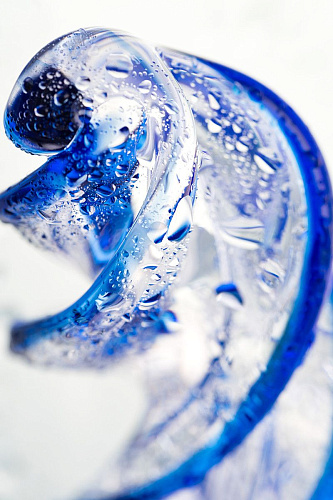 Прозрачный фаллос из стекла со спиралью Sexus 912002