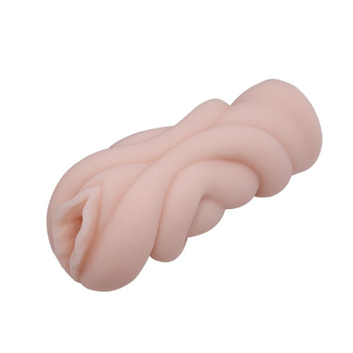 Мастурбатор-вагина телесного цветас эффектом смазки Baile CRAZY BULL BM-009211K