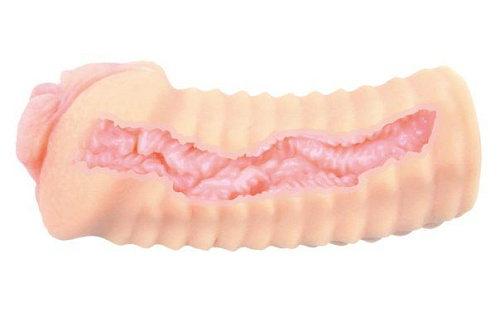 Супер реалистичный мастурбатор-вагина телесного цвета с двойным слоем материала KOKOS M01-03-006D