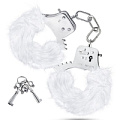 Белые игровые наручники Blush Novelties Plush Fur Cuffs BL-55514