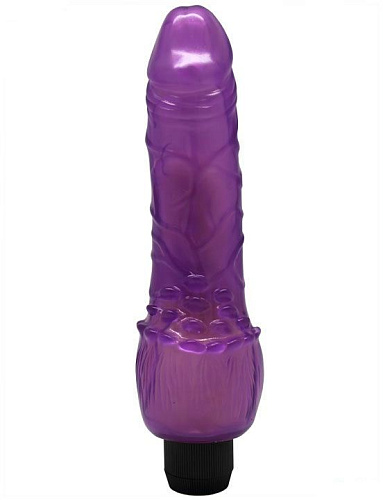 Фиолетовый вибратор с усиками Eroticon 30078 (19 см)