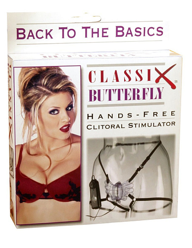 Фиолетовый клиторальный стимулятор-бабочка Pipedream CLASSIX PD1906-00