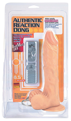 Реалистичный вибратор на присоске телесного цвета NMC AUTHENTIC REACTION DONG 8,5 FLESH DONG 110755 (21,5 см)