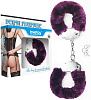 Наручники в фиолетовой меховой опушке Lovetoy LV1501Purple