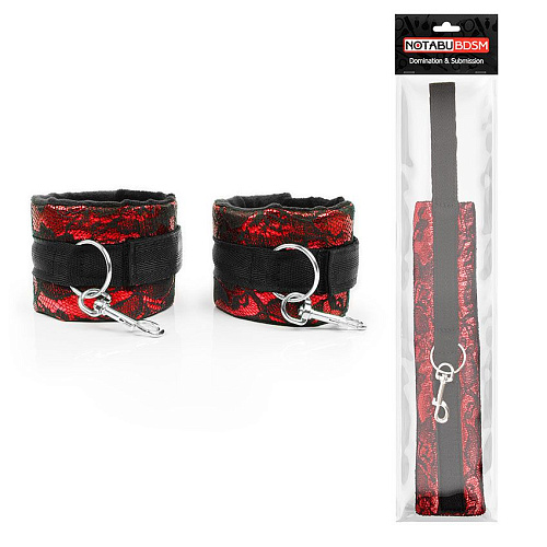 Красно-чёрные поножи с карабинами Bior toys NTB-80587