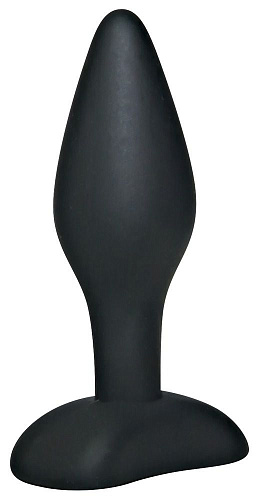 Чёрный анальный стимулятор Orion Silicone Butt Plug Small 05037890000 (9 см)