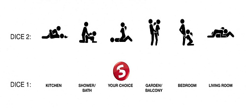 Игральные кубики Shots Media BV Take the Gamble Sex SLI166