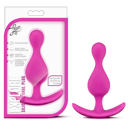 Розовая фигурная анальная пробка Blush Novelties Luxe Explore BL-10480 (11,4 см)