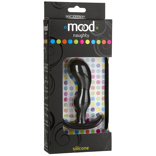 Анальная пробка для ношения в чёрном цвете Doc Johnson Mood Naughty 2 3.5 Silicone 1470-11-BX (8,9 см)