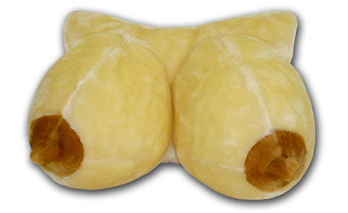 Бежевая подушка в форме бюста FlirtOn 2400