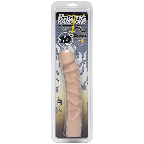 Телесный реалистик Doc Johnson Raging Hard-Ons ULTRASKYN 10 Dong 0279-10-CD