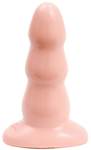 Телесная пробка для анальной стимуляции Doc Johnson TRIPLE RIPPLE 0247-01-CD