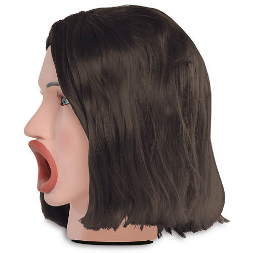 Мастурбатор-голова телесного цвета Pipedream Hot Water Face Fucker! Brunette RD184