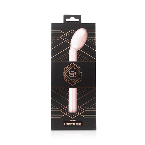 Золотистый вибратор для G-стимуляции EDC Rosy Gold G-spot Vibrator RG005 (22 см)