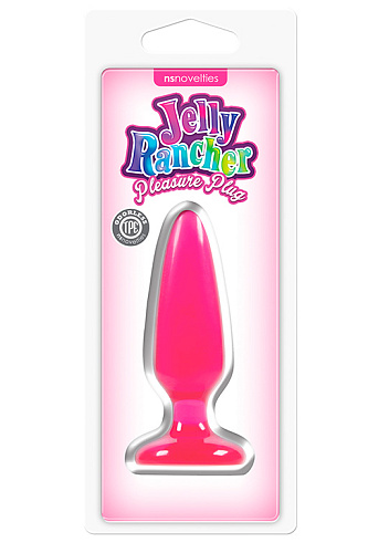 Малая розовая анальная пробка NS Novelties Jelly Rancher Pleasure Plug Small NSN-0450-24 (10,2 см)