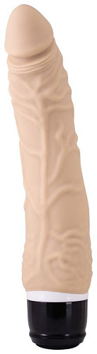 Телесный вибромассажёр-реалистик без мошонки Seven Creations MKB0274Y4PGAC (21 см)