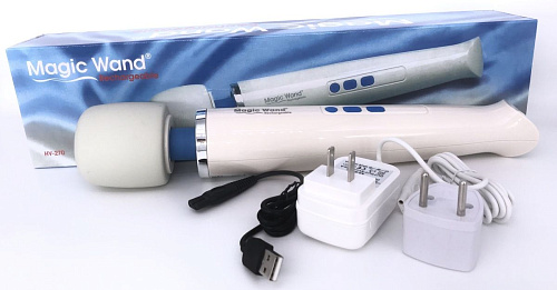 Беспроводной вибромассажер белого цвета Hitachi Magic Magic Wand Rechargeable HV-270