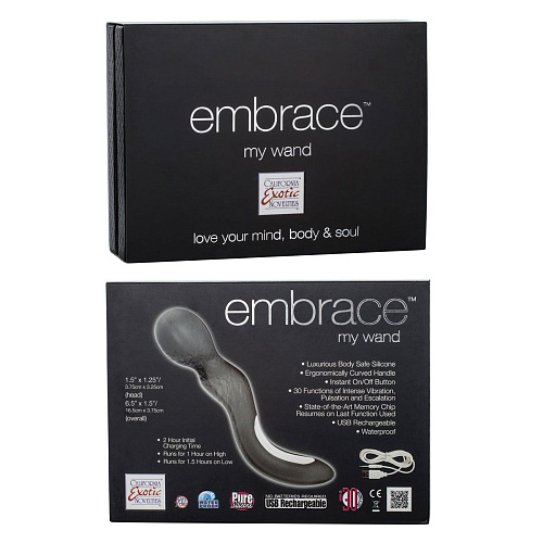 Перезаряжаемый серый вибромассажёр California Exotic Novelties My Wand SE-4608-55-3 (22,75 см)