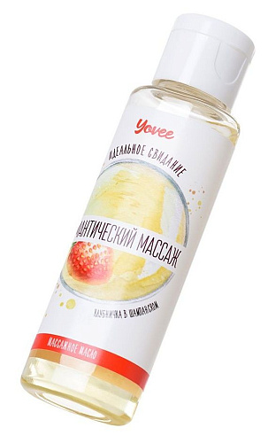 Масло для массажа с ароматом клубники и шампанского ToyFa «Романтический массаж» 722108 (50 мл)