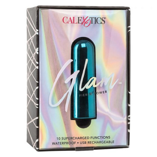 Бирюзовая перезаряжаемая вибропуля California Exotic Novelties Glam SE-4406-04-3