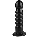 Чёрный анальный рельефный стимулятор Сумерки богов 1015-97 BX DD (22 см)