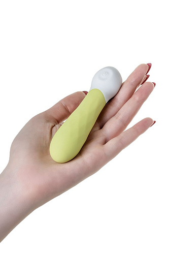 Лаймовый мини-вибратор с рельефом S-HANDE MINI 3 SHD-050-3G (11,8 см)