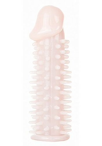 Телесная насадка с шипами Shots Media BV Realistic Spikey SHT119SKN (13 см)