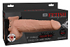 Телесный полый страпон с имитацией эякуляции Pipedream 9 Hollow Squirting Strap-on with Balls PD3398-21