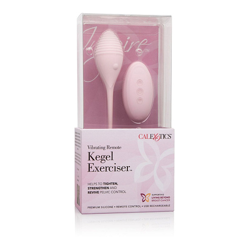 Нежно-розовый вибромассажёр California Exotic Novelties Vibrating Remote Kegel Exerciser SE-4807-50-3