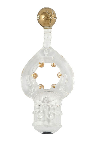 Прозрачное рельефное кольцо с вибрацией White Label MC01030035