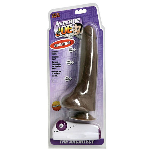 Коричневый вибратор-мулат Topco Sales Average Joe The Doctor Marcus Vibrating 1101311 (17 см)