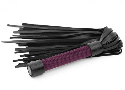Фиолетово-чёрная плеть БДСМ арсенал My Rules 6904-3ars (43 см)