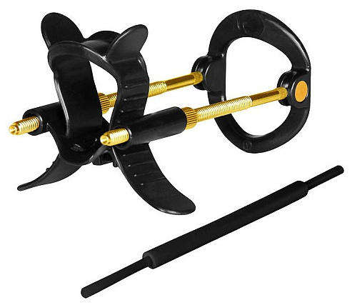 Чёрно-золотистый экстендер для пениса Bior toys Sex Expert SEM-55160