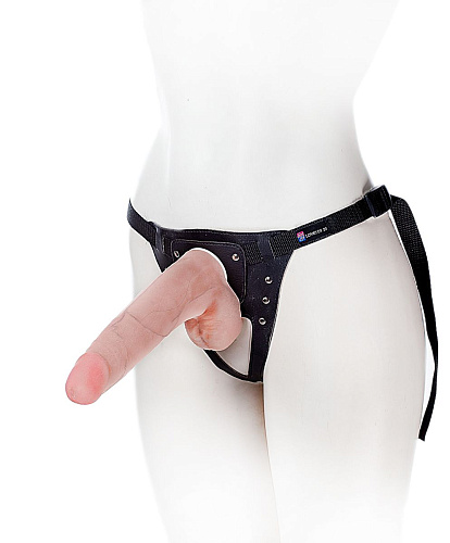 Телесный фаллоимитатор на поясе LOVETOY (А-Полимер) Harness 033003 (22,5 см)