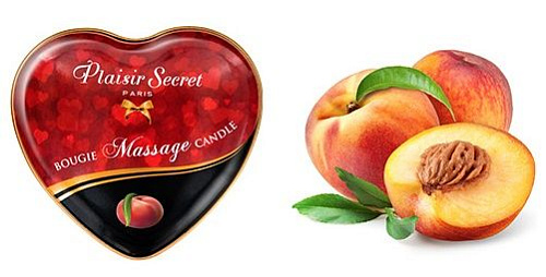 Массажная свеча с ароматом персика Plaisir Secret Bougie Massage Candle  826069