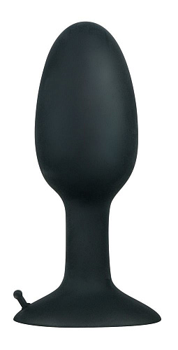 Полая анальная пробка с шариком в чёрном цвете Orion Medium 0507210 (11 см)