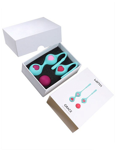 Набор из 4 вагинальных разновесных шариков в мятном цвете Winyi WY0425-GR