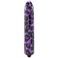 Фиолетовый вибратор с леопардовым принтом Rocks-Off 10RO160PP (16 см)