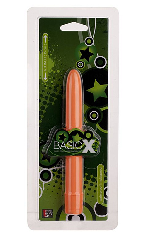 Оранжевый вибратор Dream Toys BASICX MULTISPEED VIBRATOR ORANGE 6INCH 20659 (15 см)