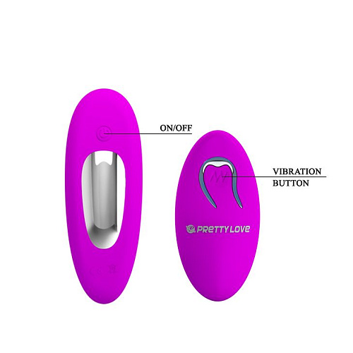 Лиловый универсальный вибромассажёр для пар с пультом ДУ Baile Magic Fingers U BI-014478W