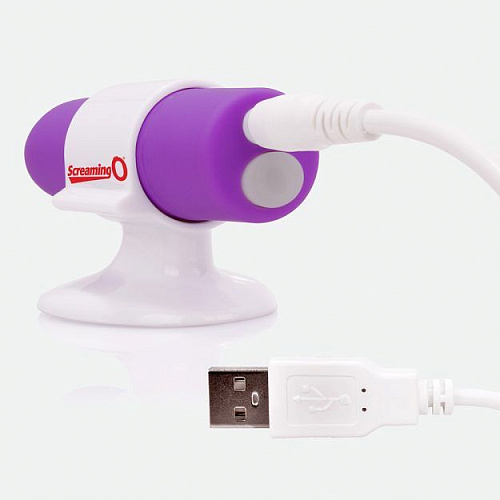 Фиолетовый мини-вибратор Screaming O CHARGED POSITIVE VIBE APV-GP-101