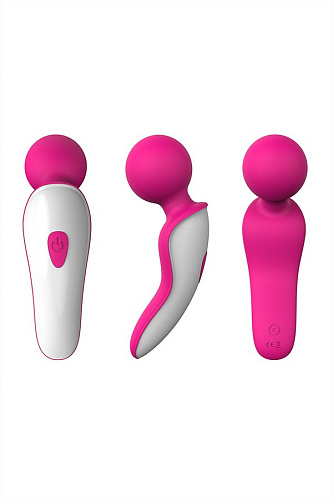 Розовый с белым мини-вибромассажёр S-HANDE Eve SHD-021